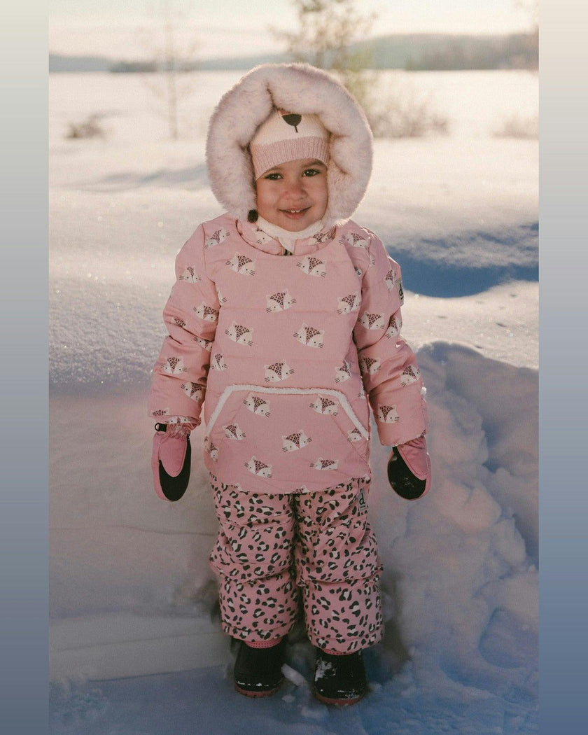 Baby Two Piece Snowsuit Rose Leopard Print