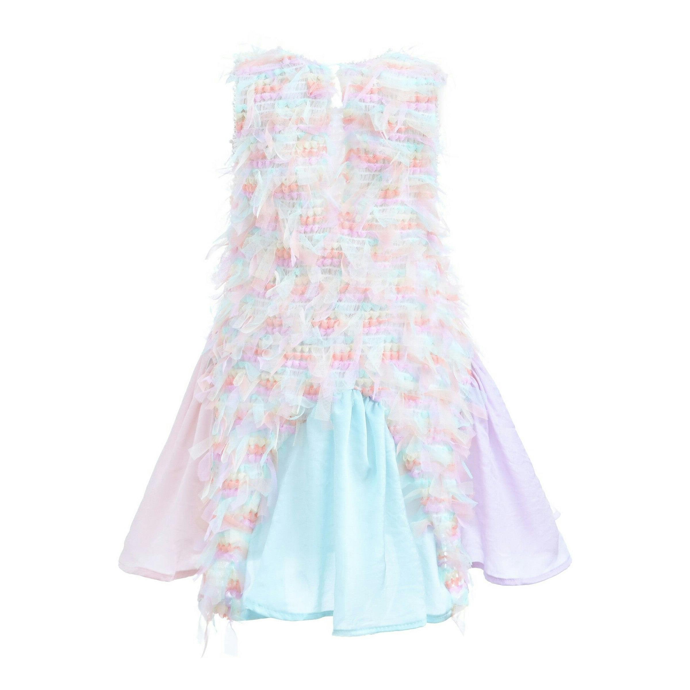 Multicolor Rainbow Quilted Dress