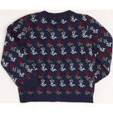 Floral Ruffle Bib Cardigan in Blue (2-10yrs)