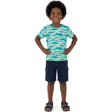 Boys Graphic Tee | Teal Sharks
