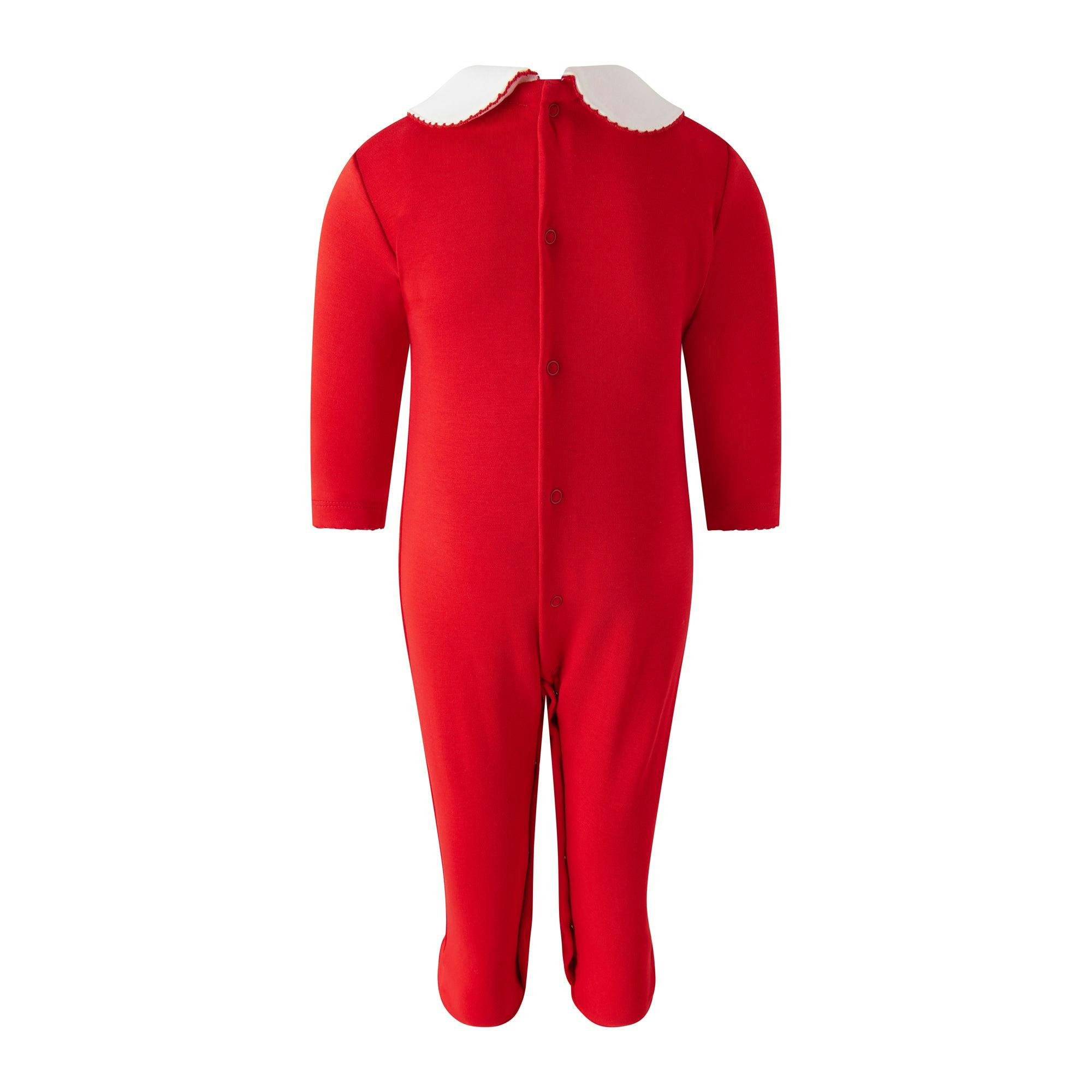 Pima Candy Cane Smocked Footie