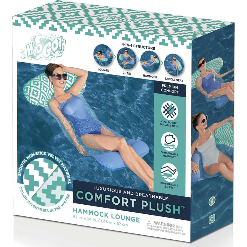 H2OGO! Comfort Plush HammockPool/Water/Beach Lounge Float