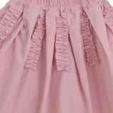 Pink Skirt with Ruffle Strips