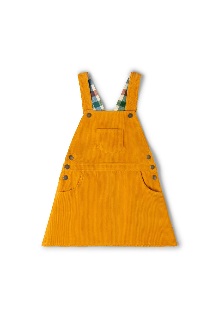 Sunflower Reversible Pinafore Dress, Gold