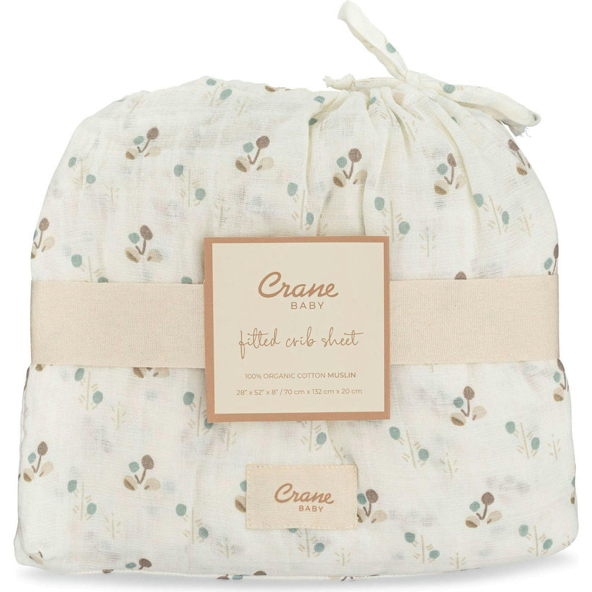 Organic Cotton Poppy Fitted Crib Sheet