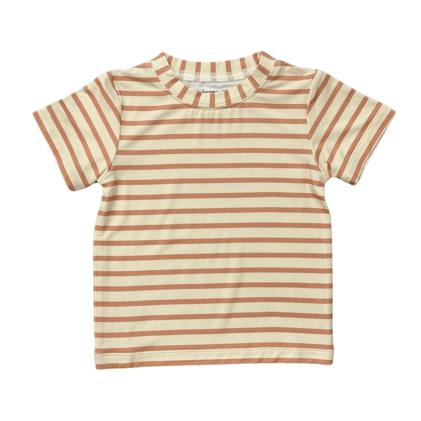 Boy's Short Sleeve Tee in Maple Stripe