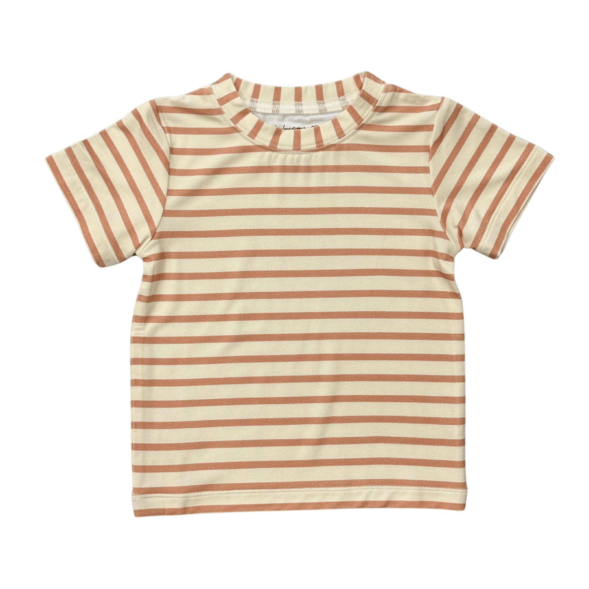 Boy's Short Sleeve Tee in Multi Stripe