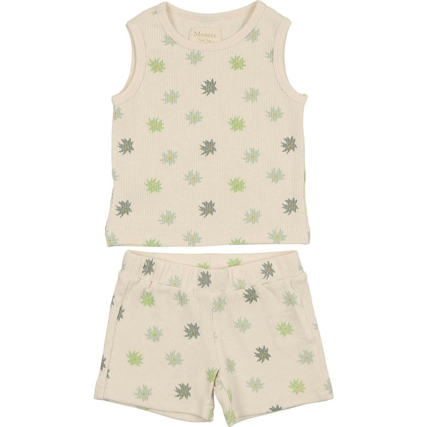 Floral Ribbed 2Pc Set