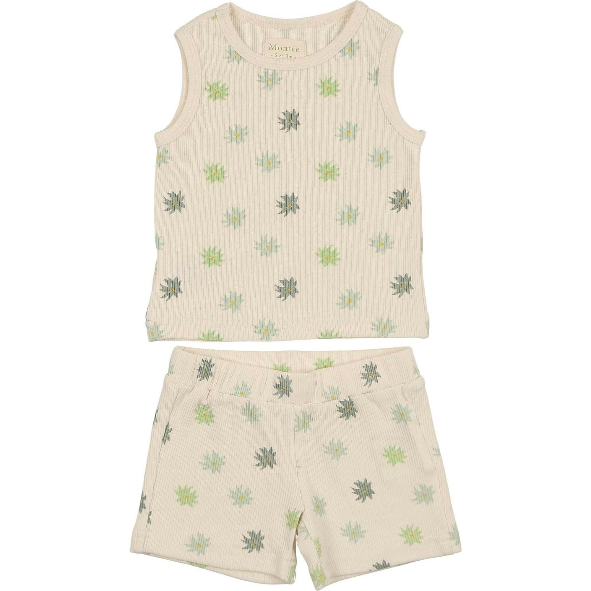 Floral Ribbed 2Pc Set