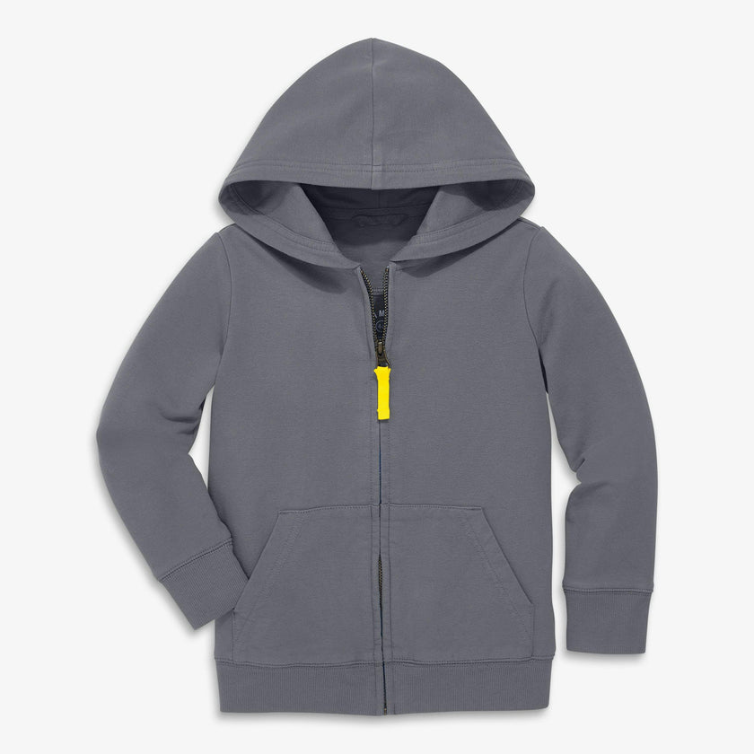Kids zip hoodie in seasonal colors