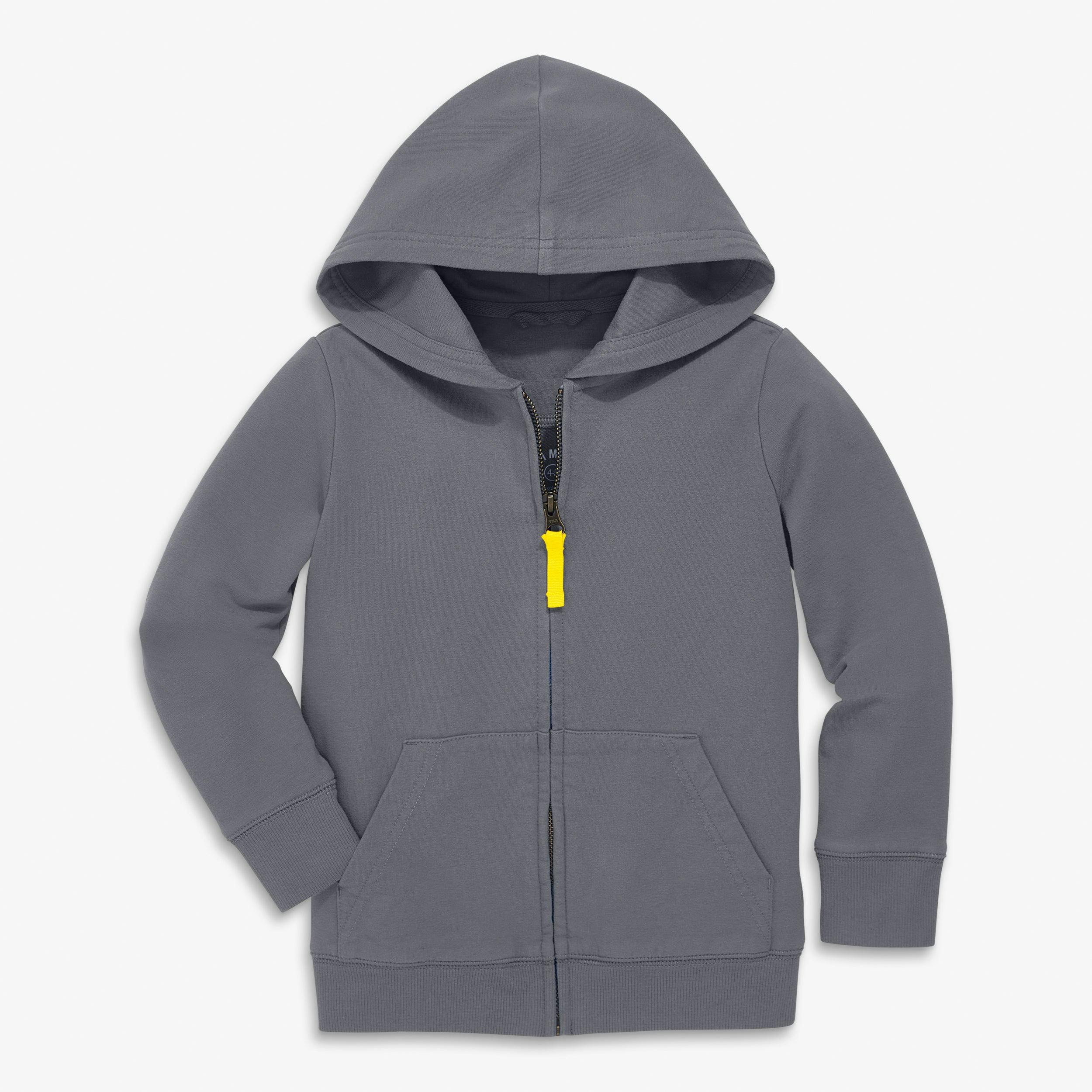Kids zip hoodie in seasonal colors