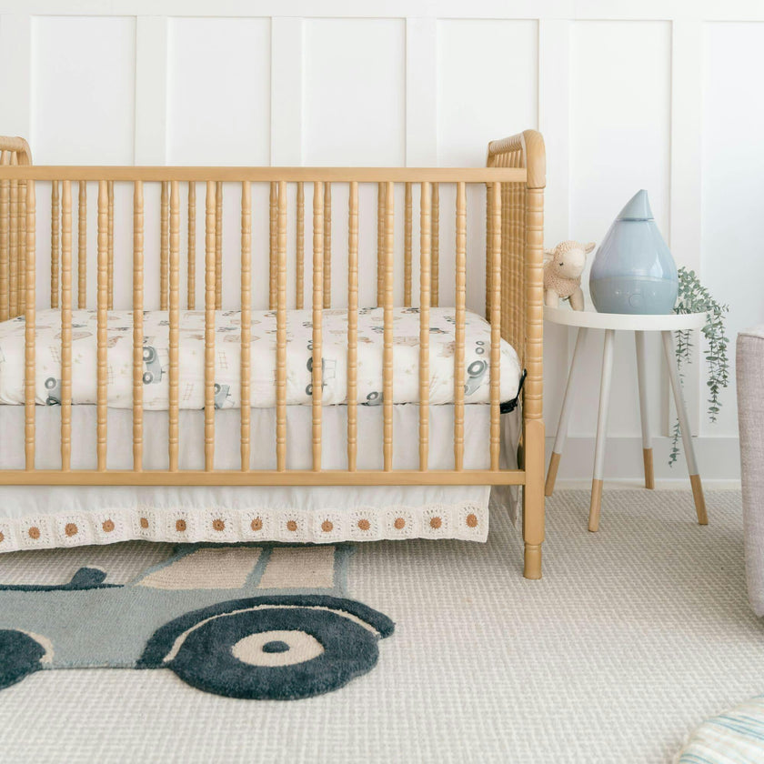 Charlie Farmhouse Crochet Baby Crib Skirt