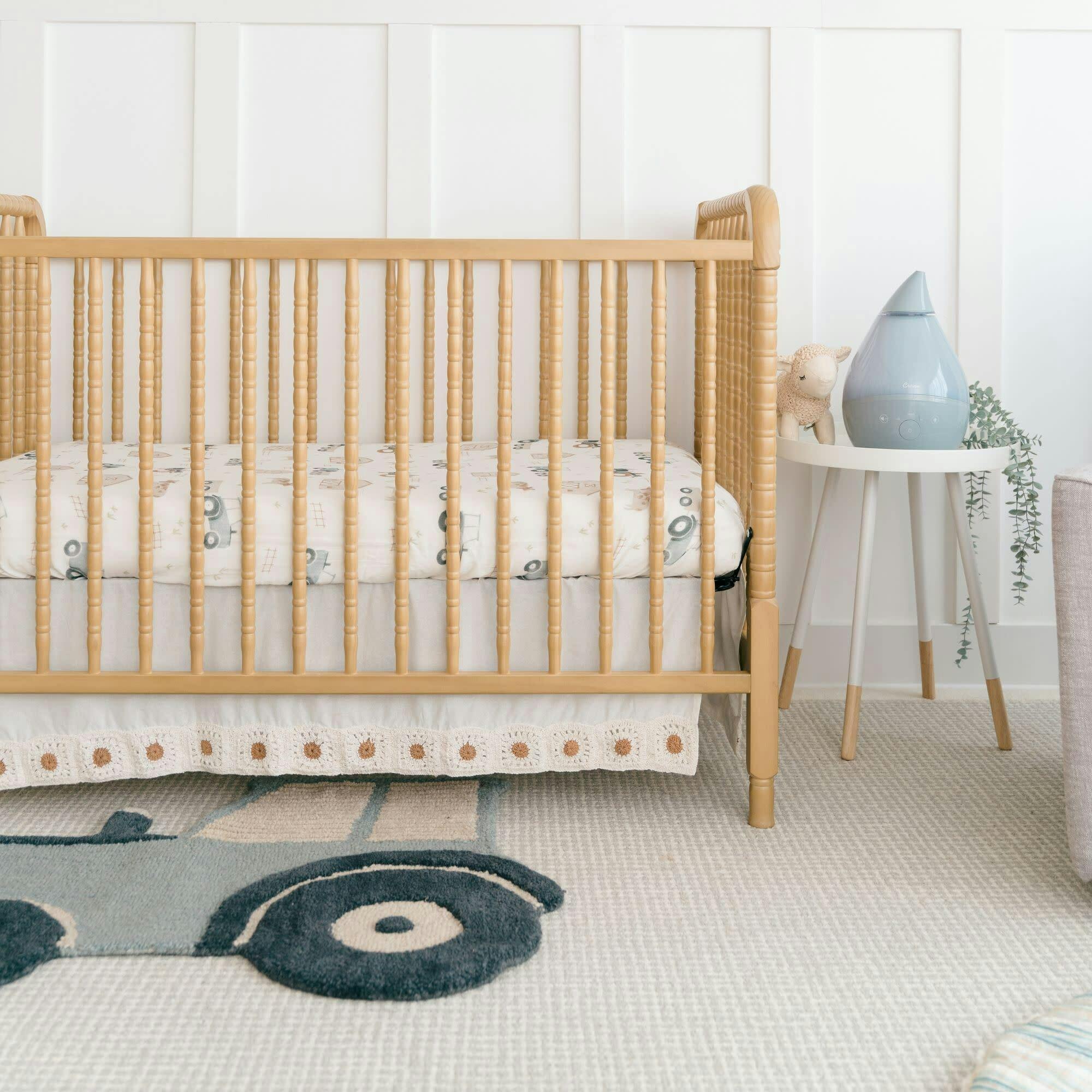 Charlie Farmhouse Crochet Baby Crib Skirt