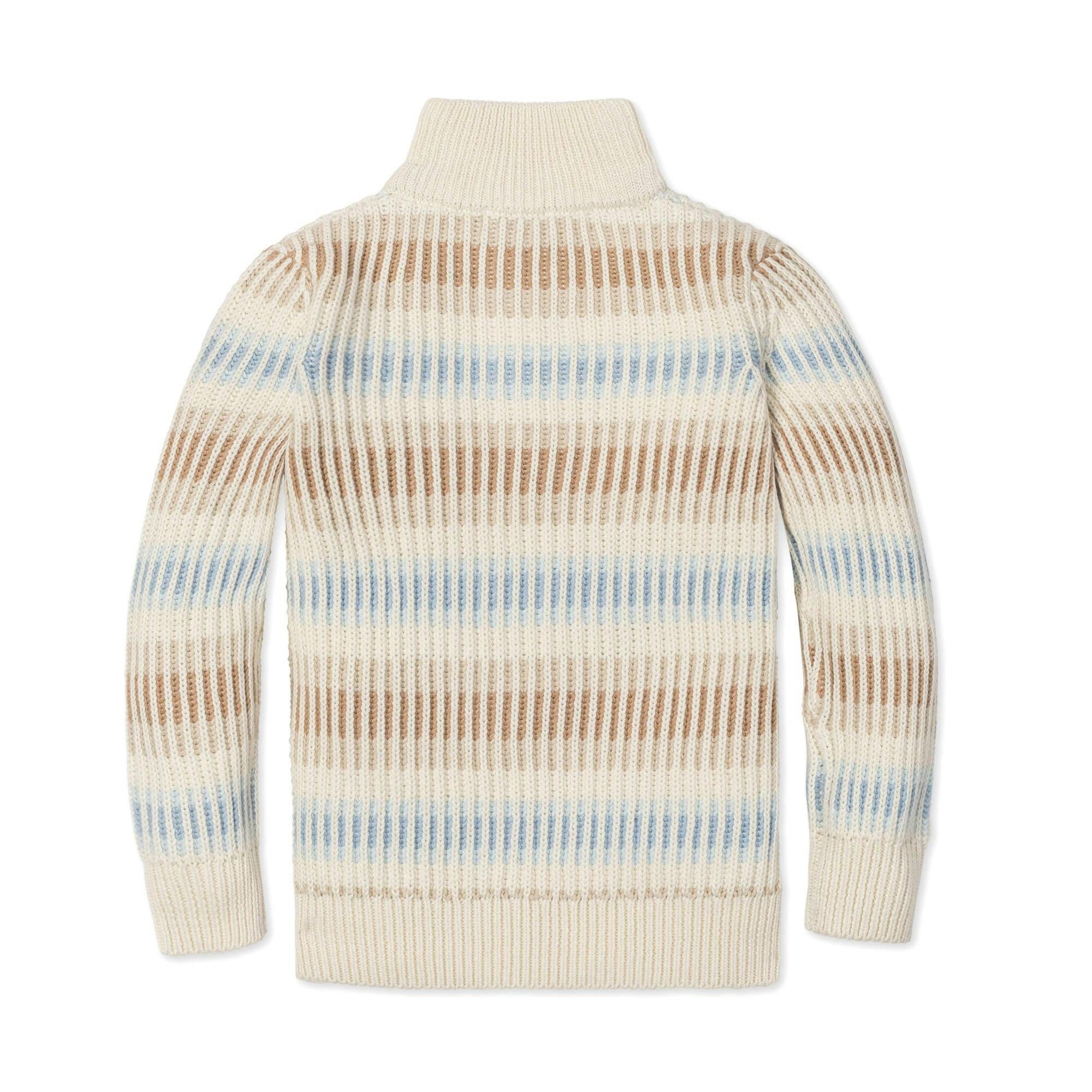 Organic Mock Neck Stripe Sweater