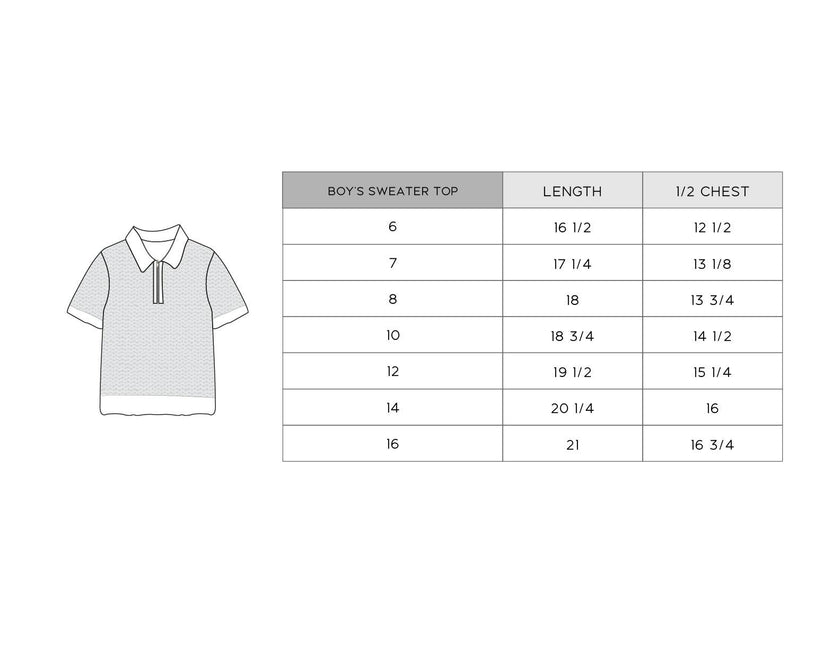 Boys Sweater Top in Cloud Blue
