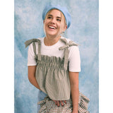 women's wool beret - blue stars