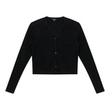 Cropped V-Neck Cardigan