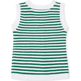 Organic Button Front Sweater Tank with Bows, Green