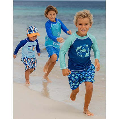 UPF 50+ Graphic Rash Guard Swim Top