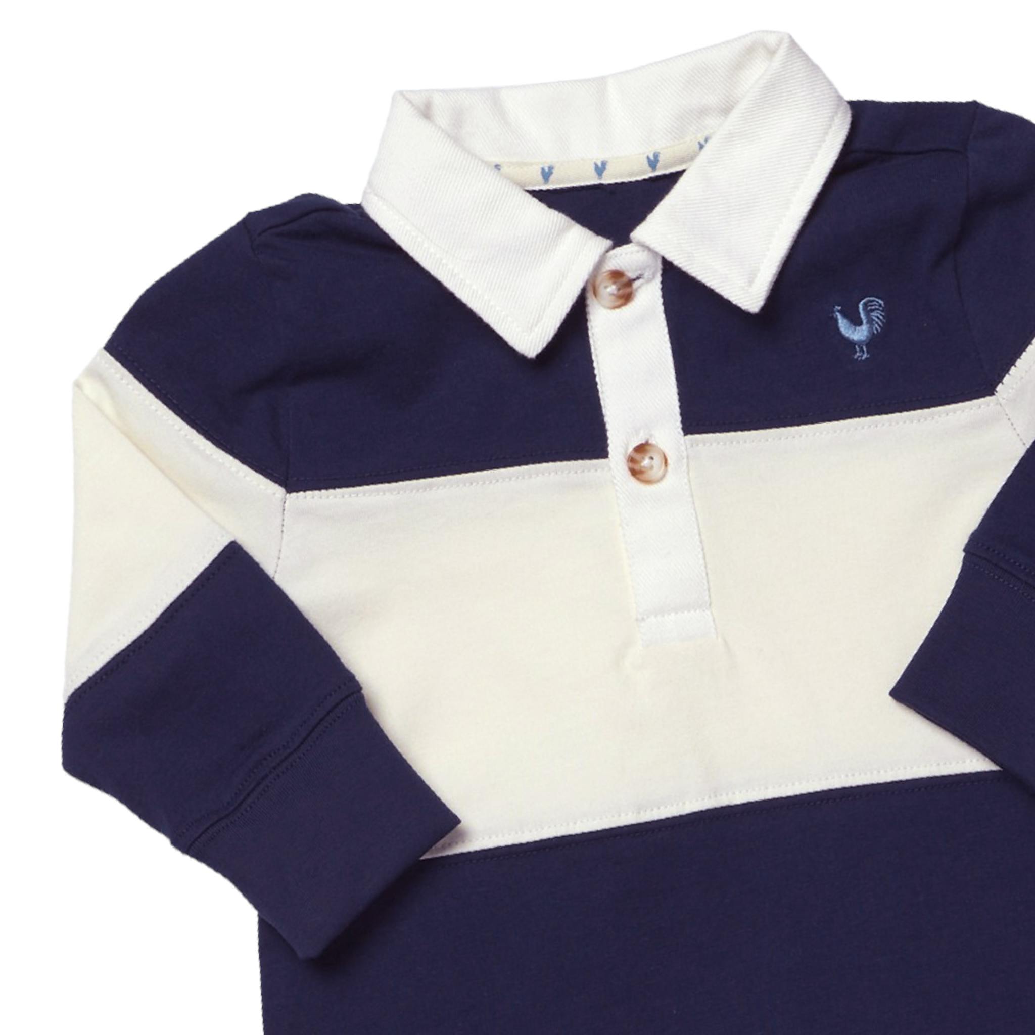 Baby Boys Albert Rugby Jumper - Navy White