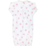 Pink Stars Print Smocked Gown