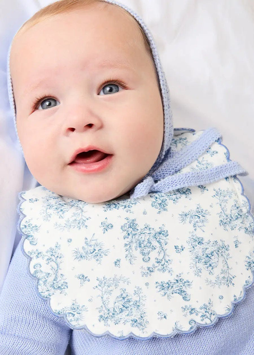 Audrey Toile Scallop Edge Lined Bib
