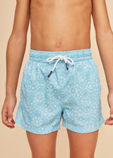 Sky Blue Bandana Boys' Swim Shorts