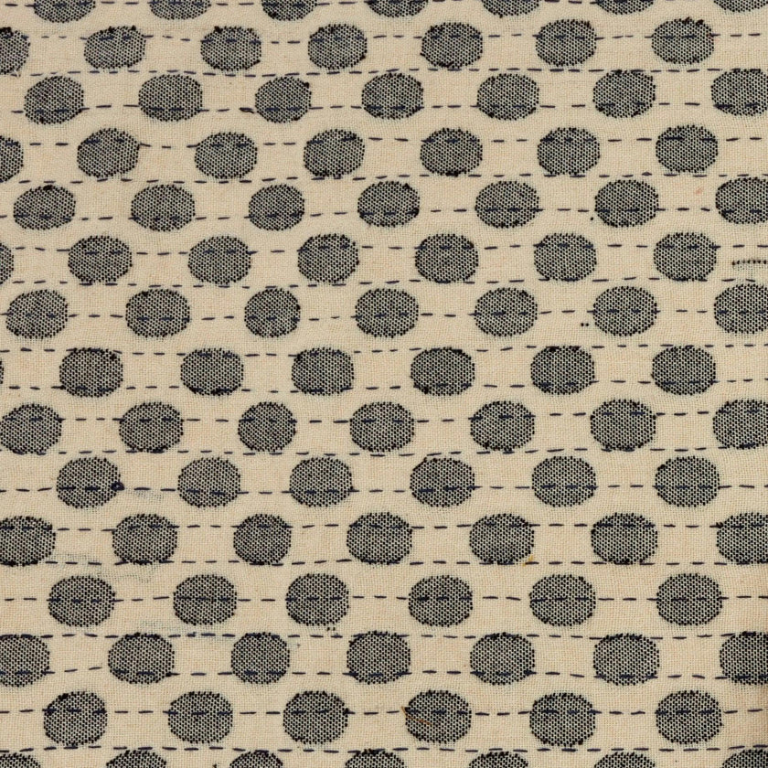Artisan Hand Loomed Cotton Table Runner - Gray Dots - 18"x96" Arcadia Home