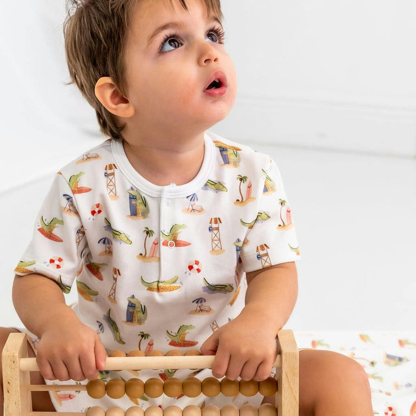 Alligators Boy Pima Cotton Short Pajama Set