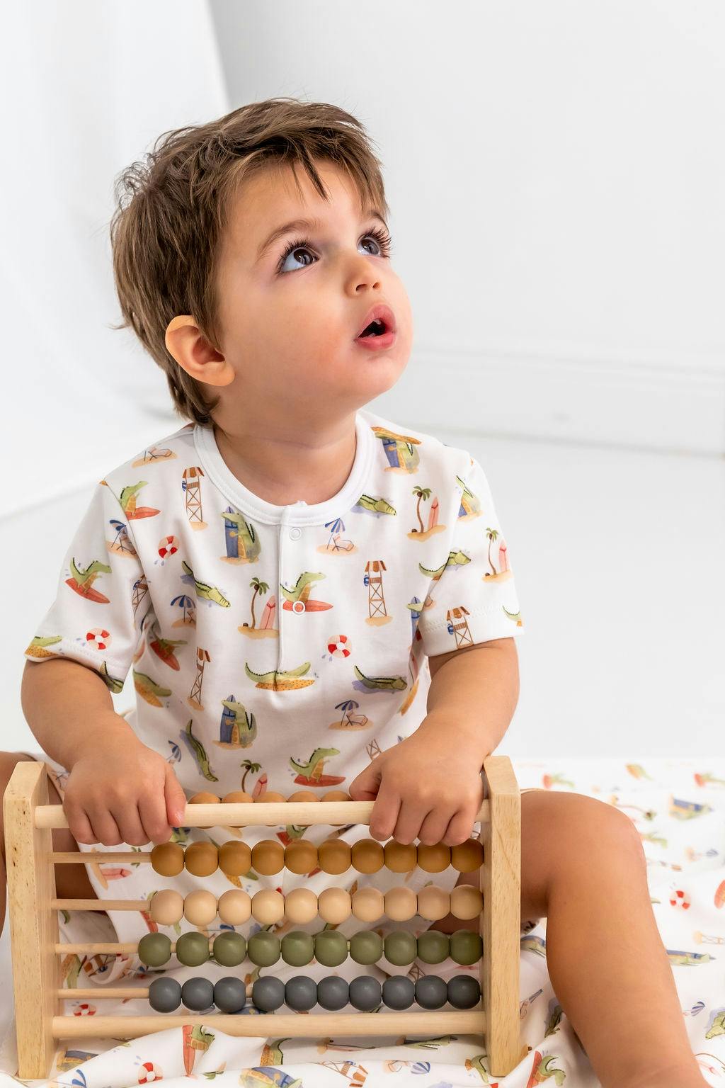 Alligators Boy Pima Cotton Short Pajama Set