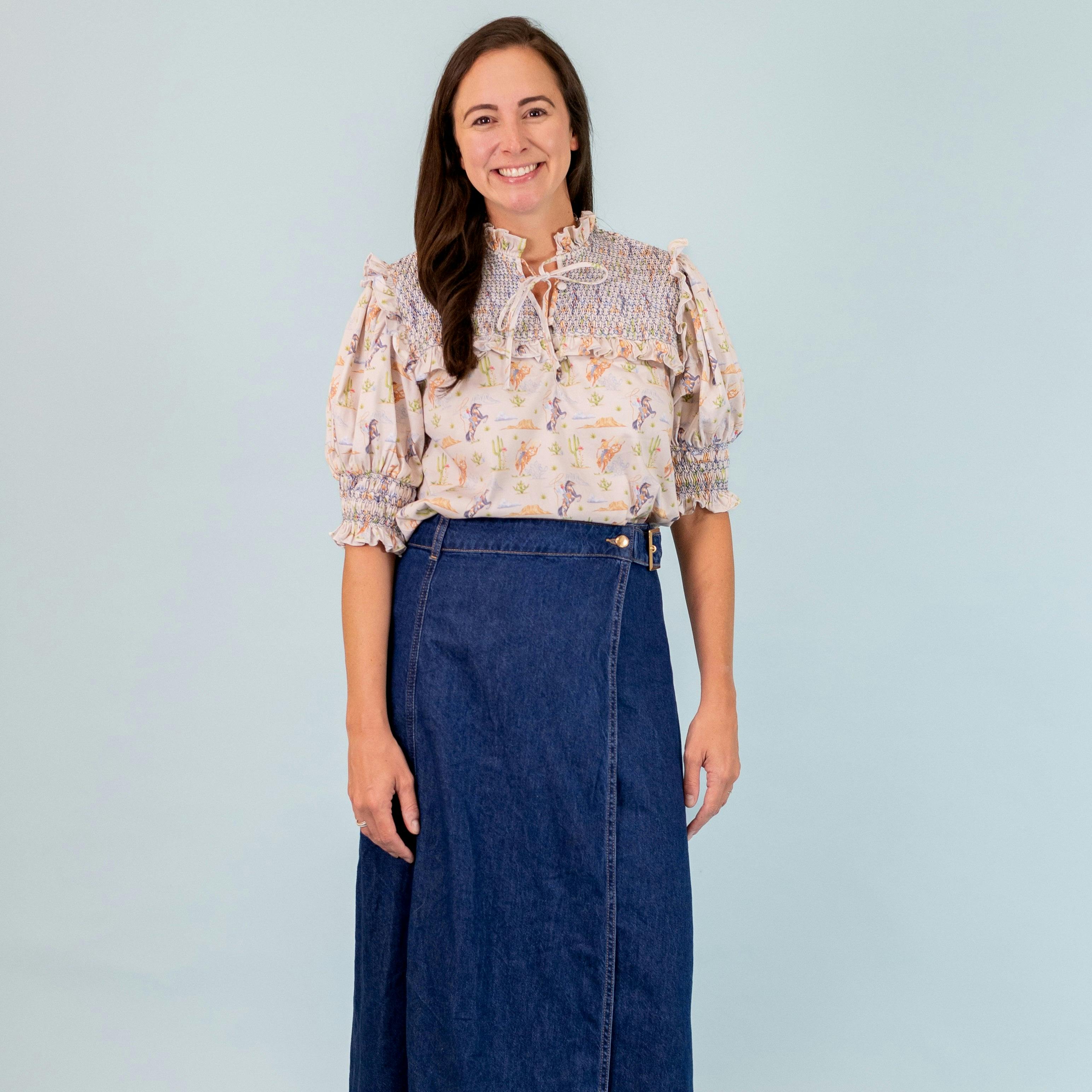 Women’s Lizzie Shirt - Blue Rodeo