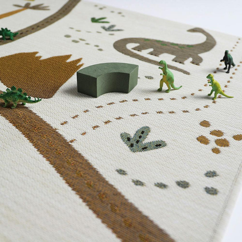 Flat Woven Graphic Print Rectangular Play Rug