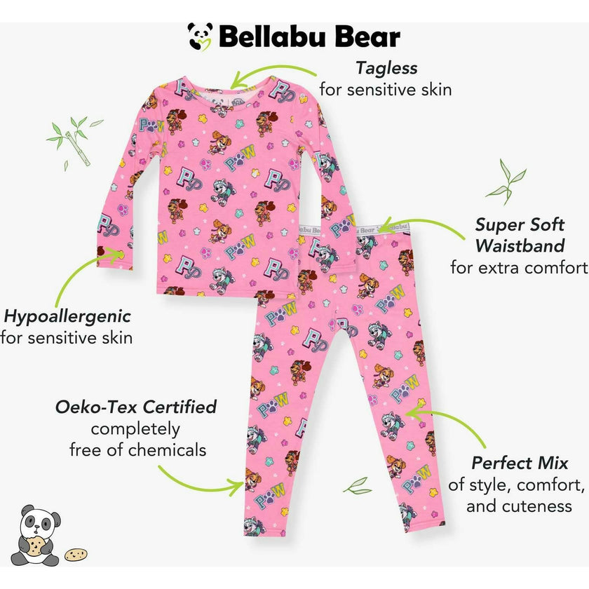 PAW Patrol: Varsity Pink Bamboo Kids Pajamas