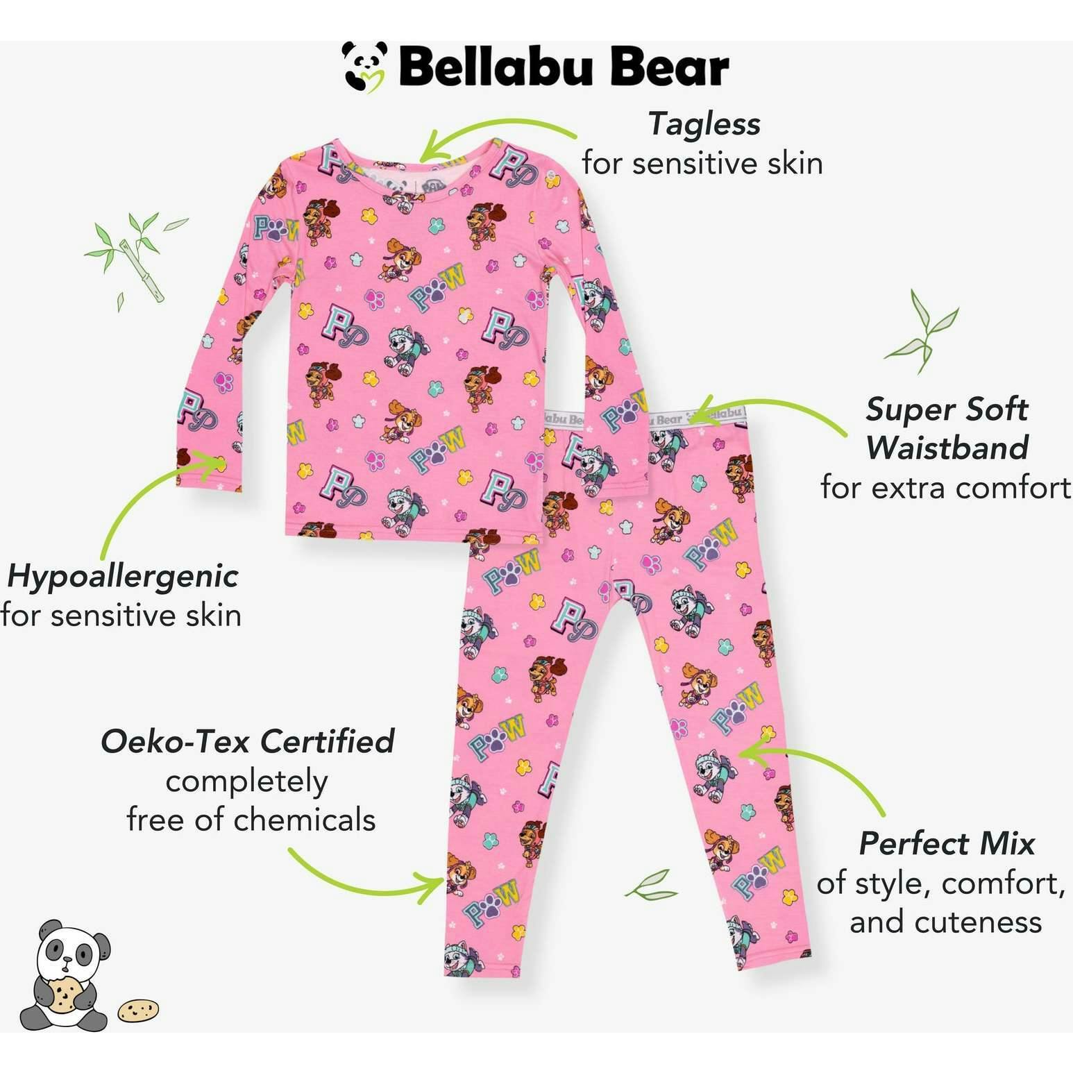 PAW Patrol: Varsity Pink Bamboo Kids Pajamas