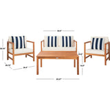 Montez 4-Piece Outdoor Set with Accent Pillows