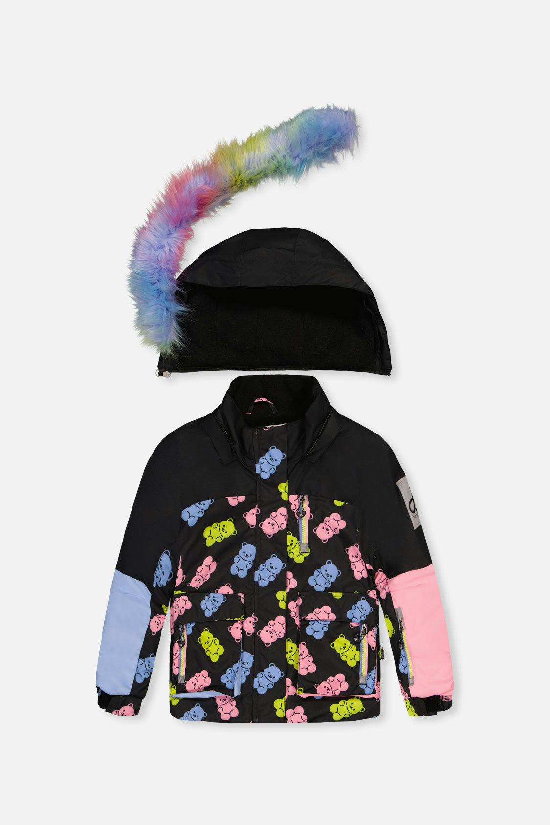 Two Piece Play Snowsuit Black Gummy Bear Print