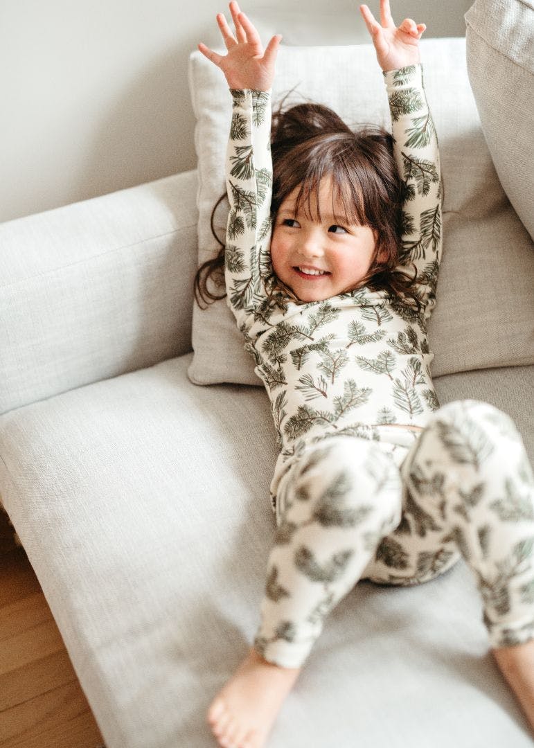 Apple Orchard Organic Cotton Long Sleeve Two Piece Pajama Set