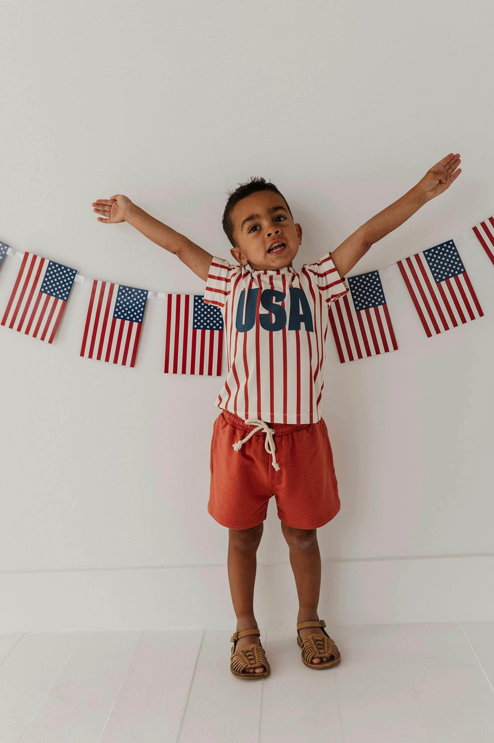 Boy's Short Sleeve Tee in Fireworks