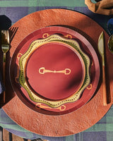 The Rider Dinner Plate Set - Cherry Wood