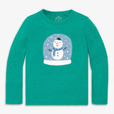 Kids long sleeve snow globe tee