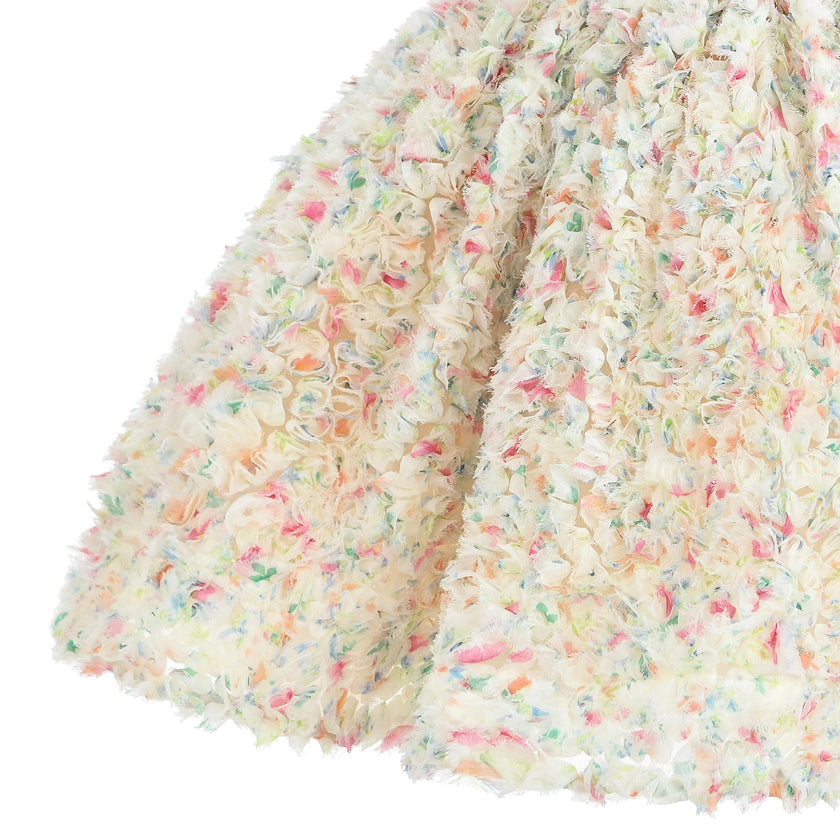 Cream Fiorabelle Floral Petal Occasion Dress