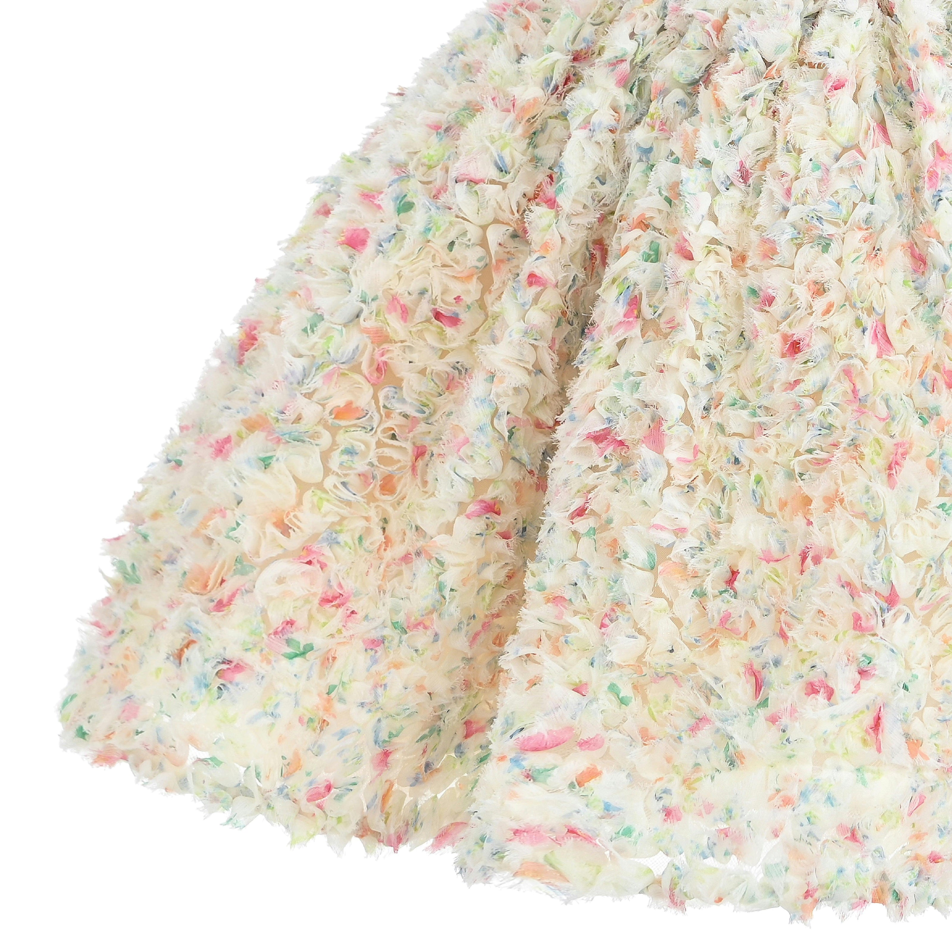 Cream Fiorabelle Floral Petal Occasion Dress
