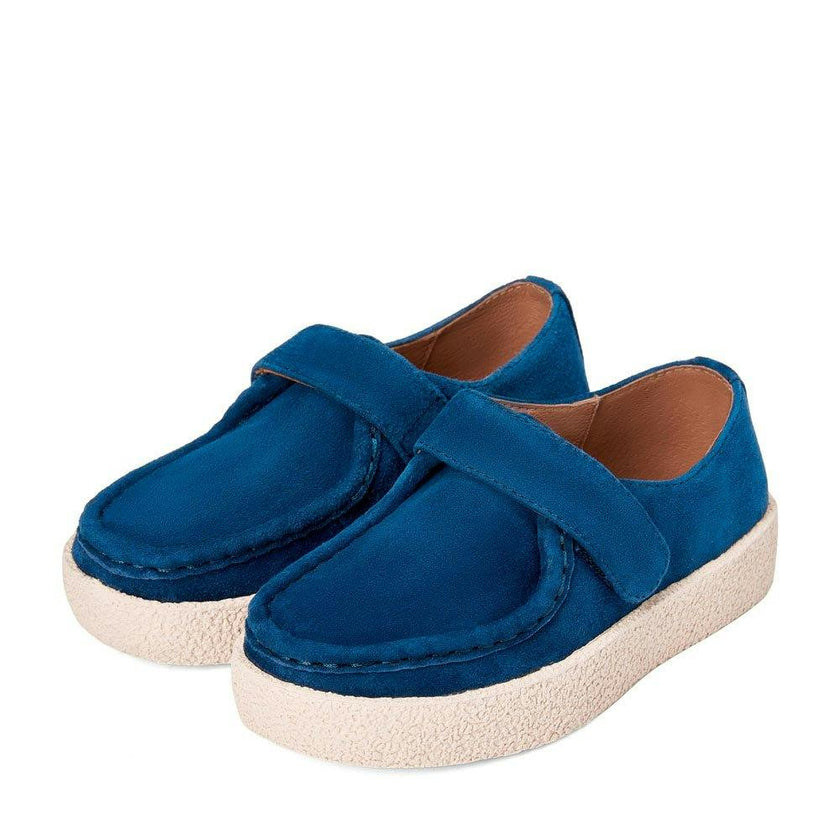 Liam Suede Velcro Strap Loafers Boots