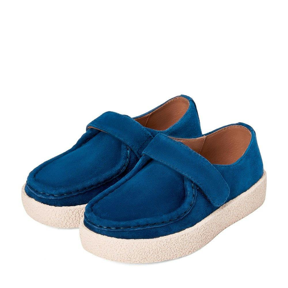 Liam Suede Velcro Strap Loafers Boots