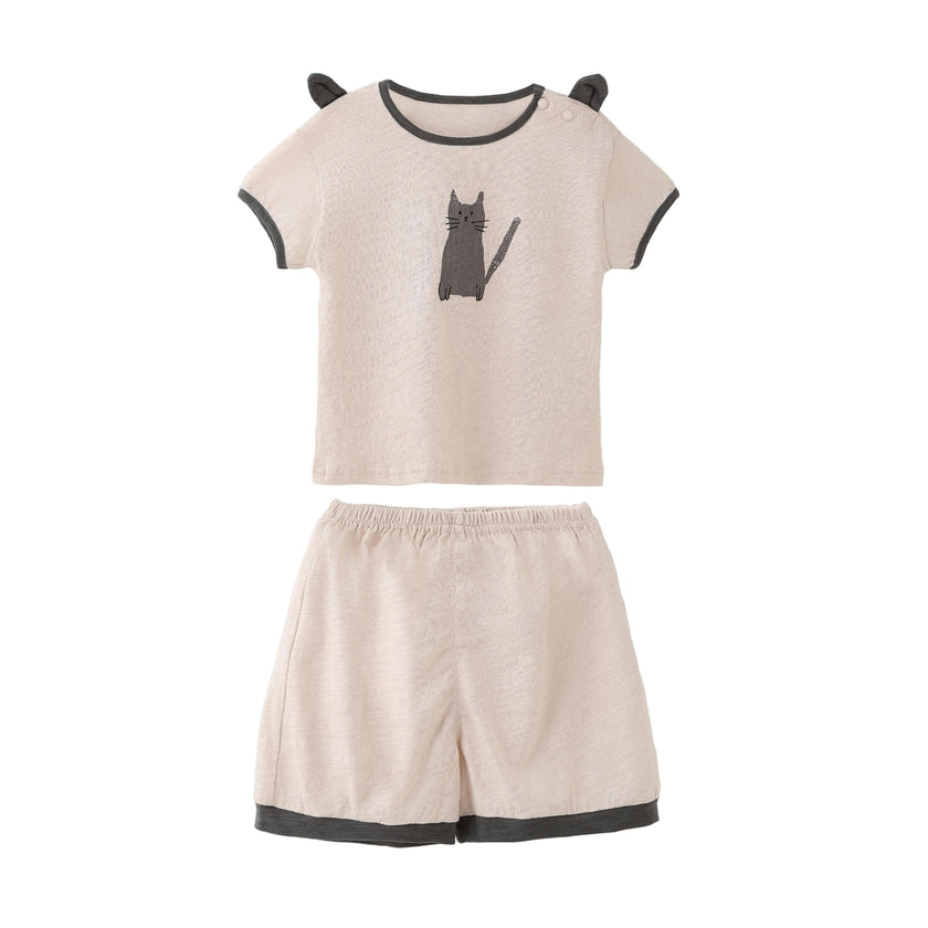 Beige Cat Outfit Set