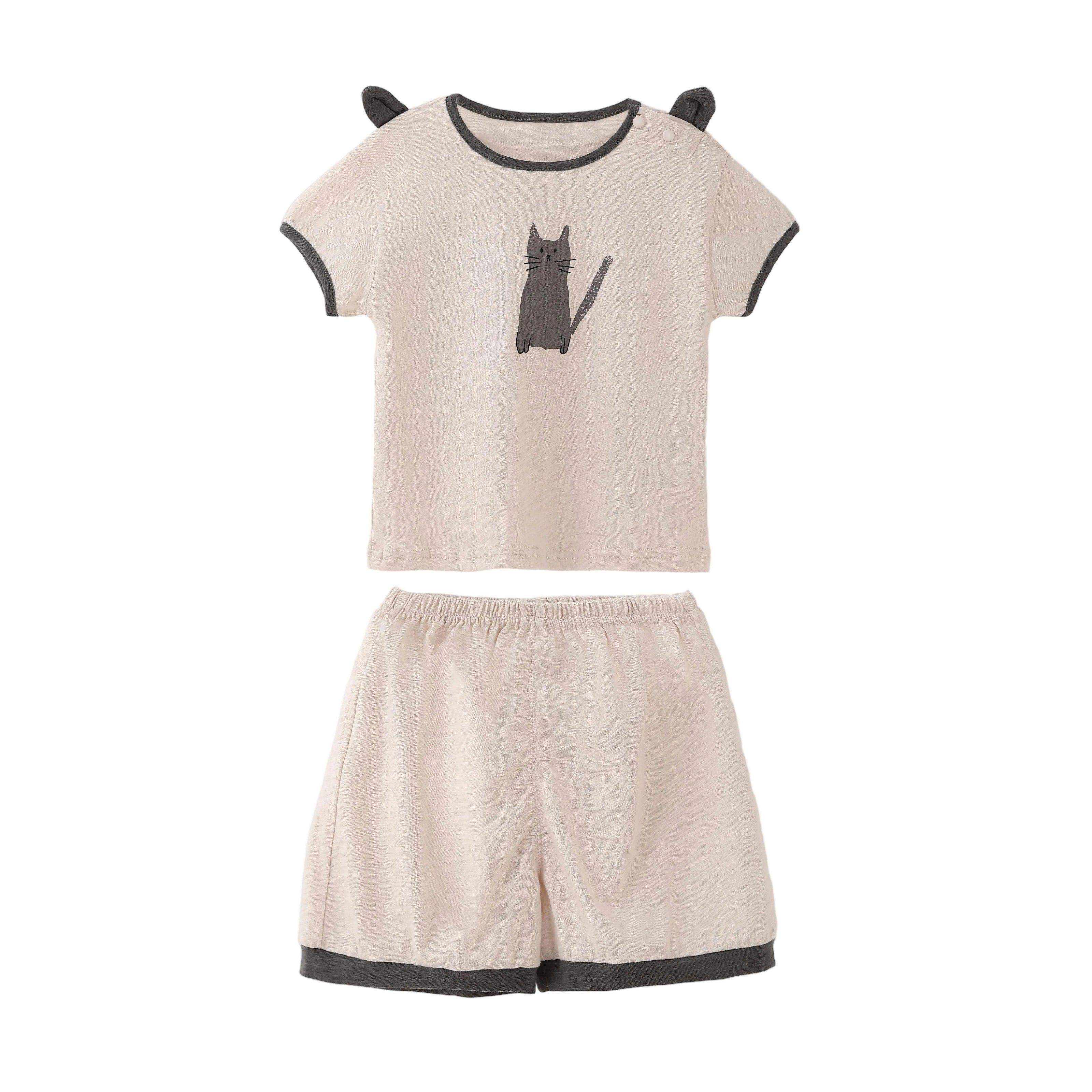 Beige Cat Outfit Set