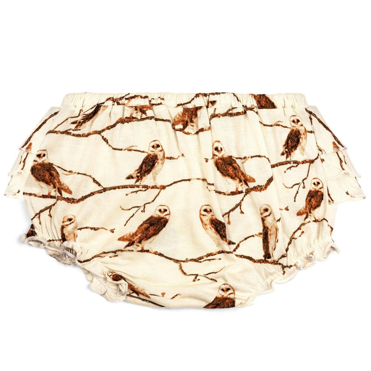 Owl Bamboo Ruffle Bloomer