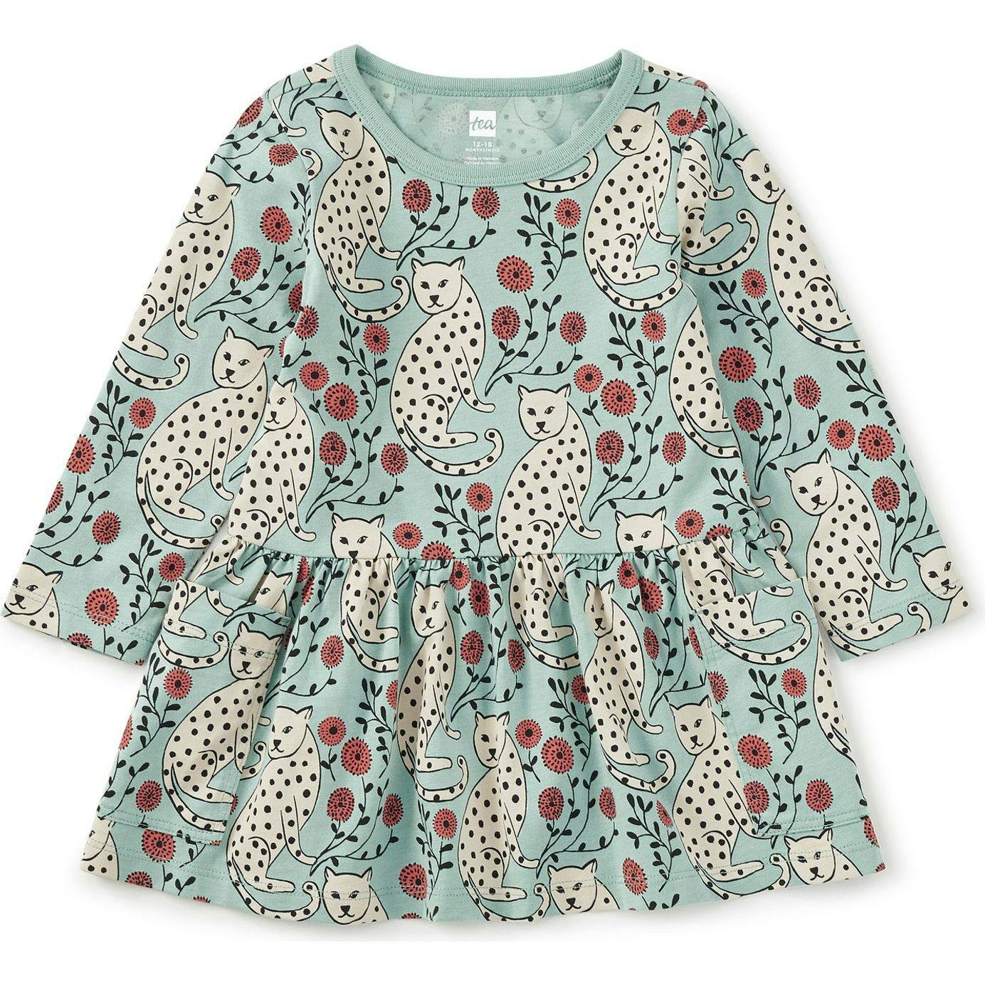 Long Sleeve Pocket Dress, Blue