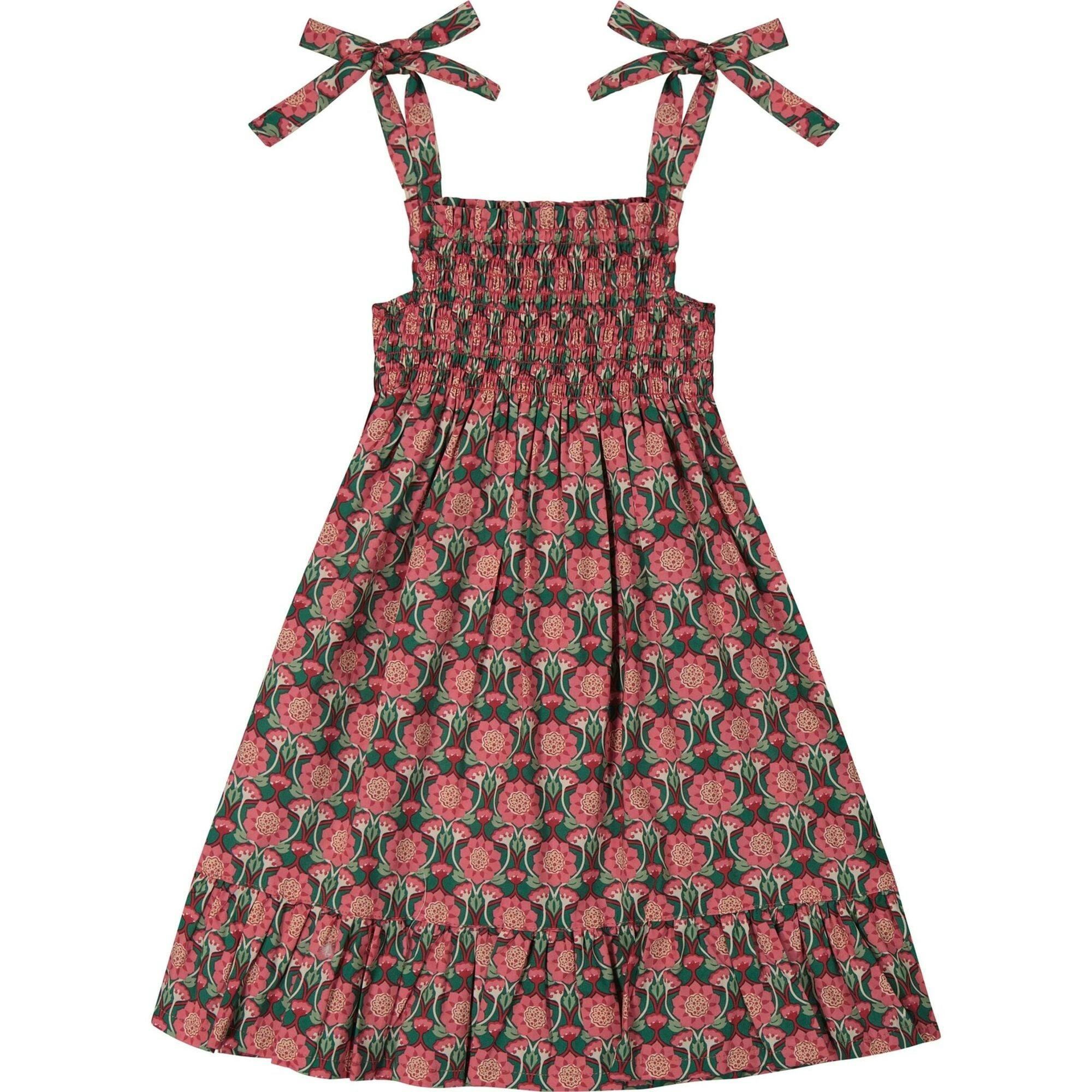 India Shoulder Tie Sundress, Pink