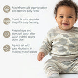 CREW 4-Piece Crew Neck Sweatshirt and Jogger Set